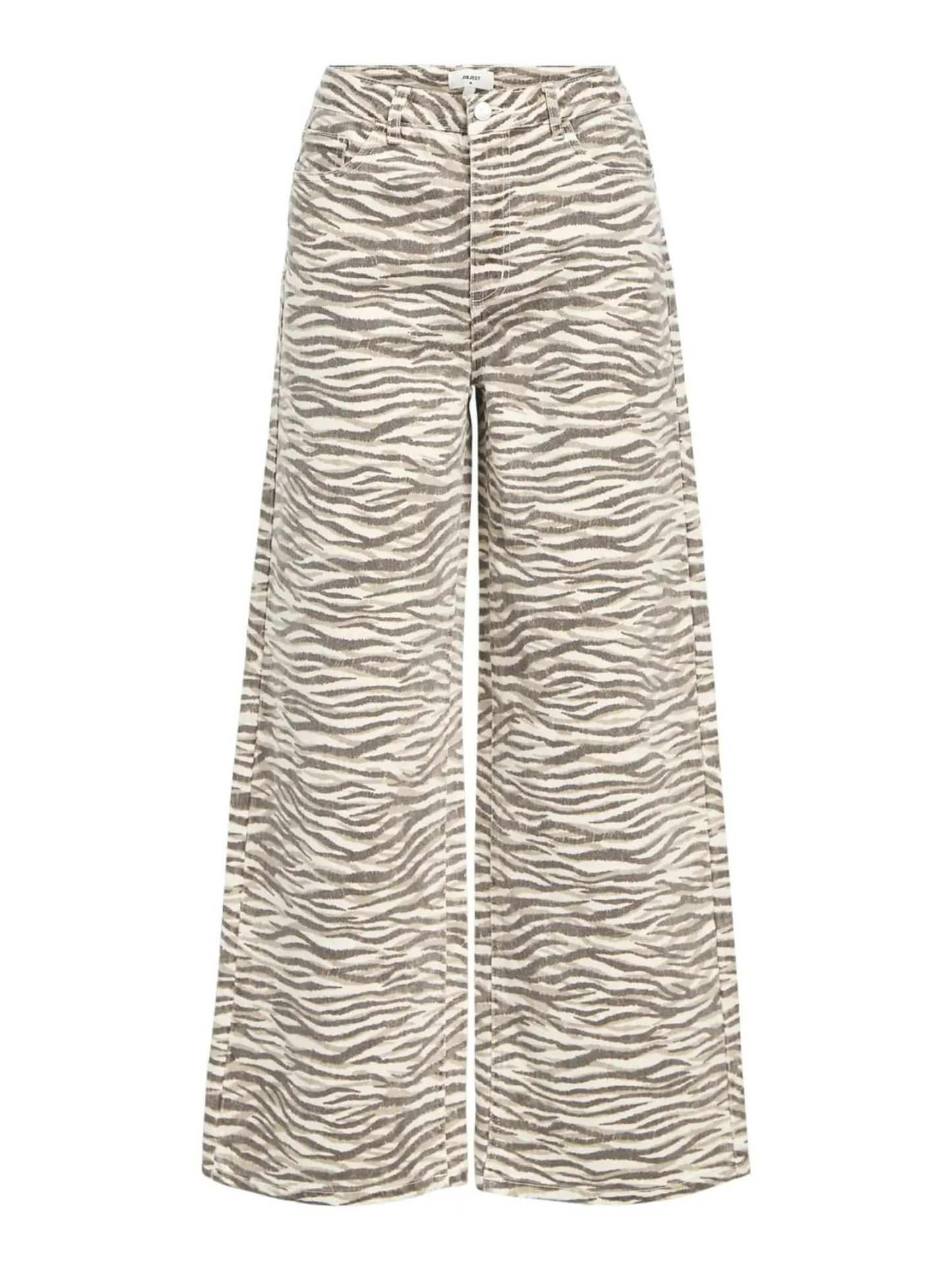 PANTALÓN DENIM RECTO ESTAMPADO CEBRA