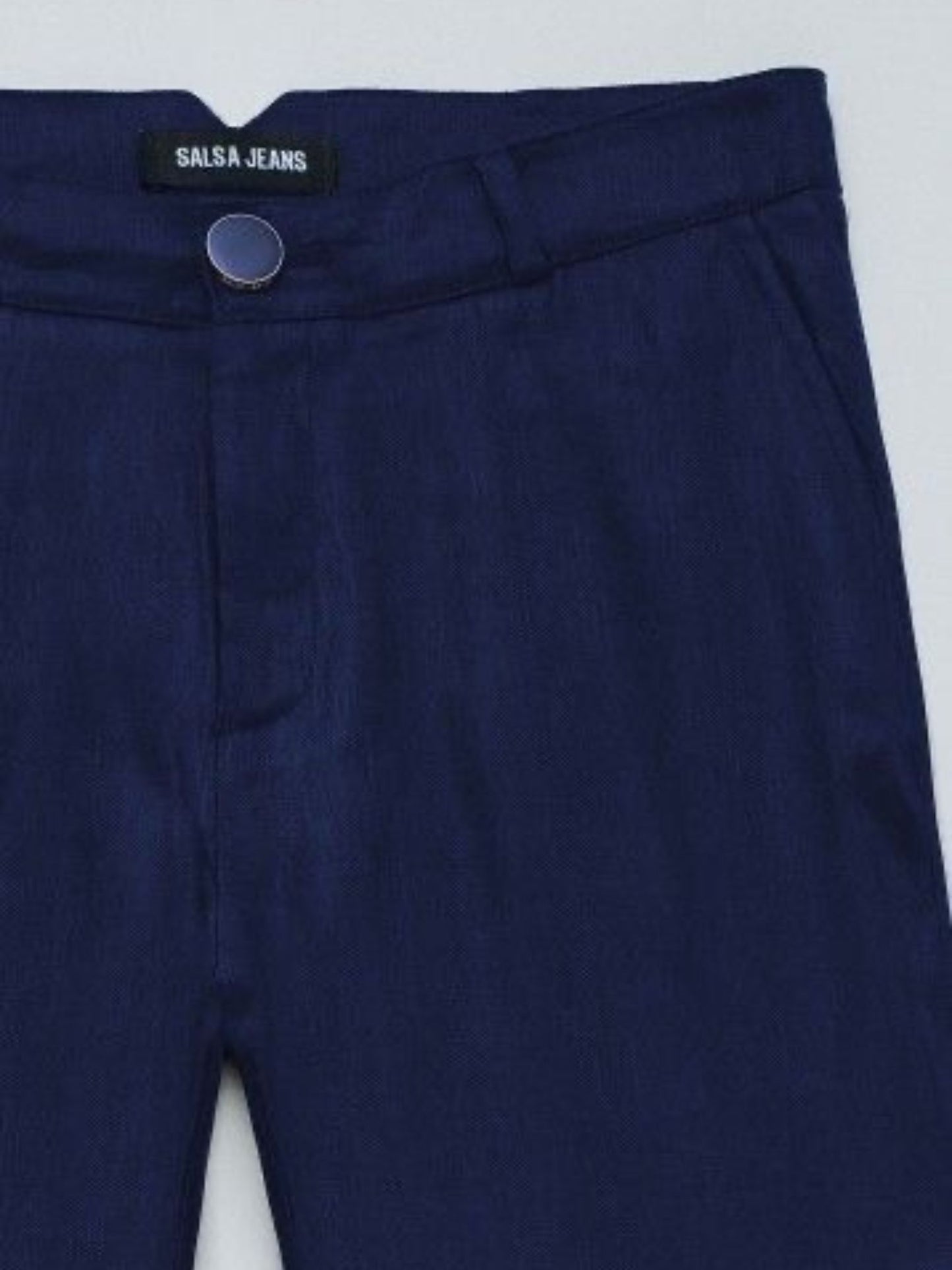PANTALÓN CHINO DE LINO AZUL MARINO