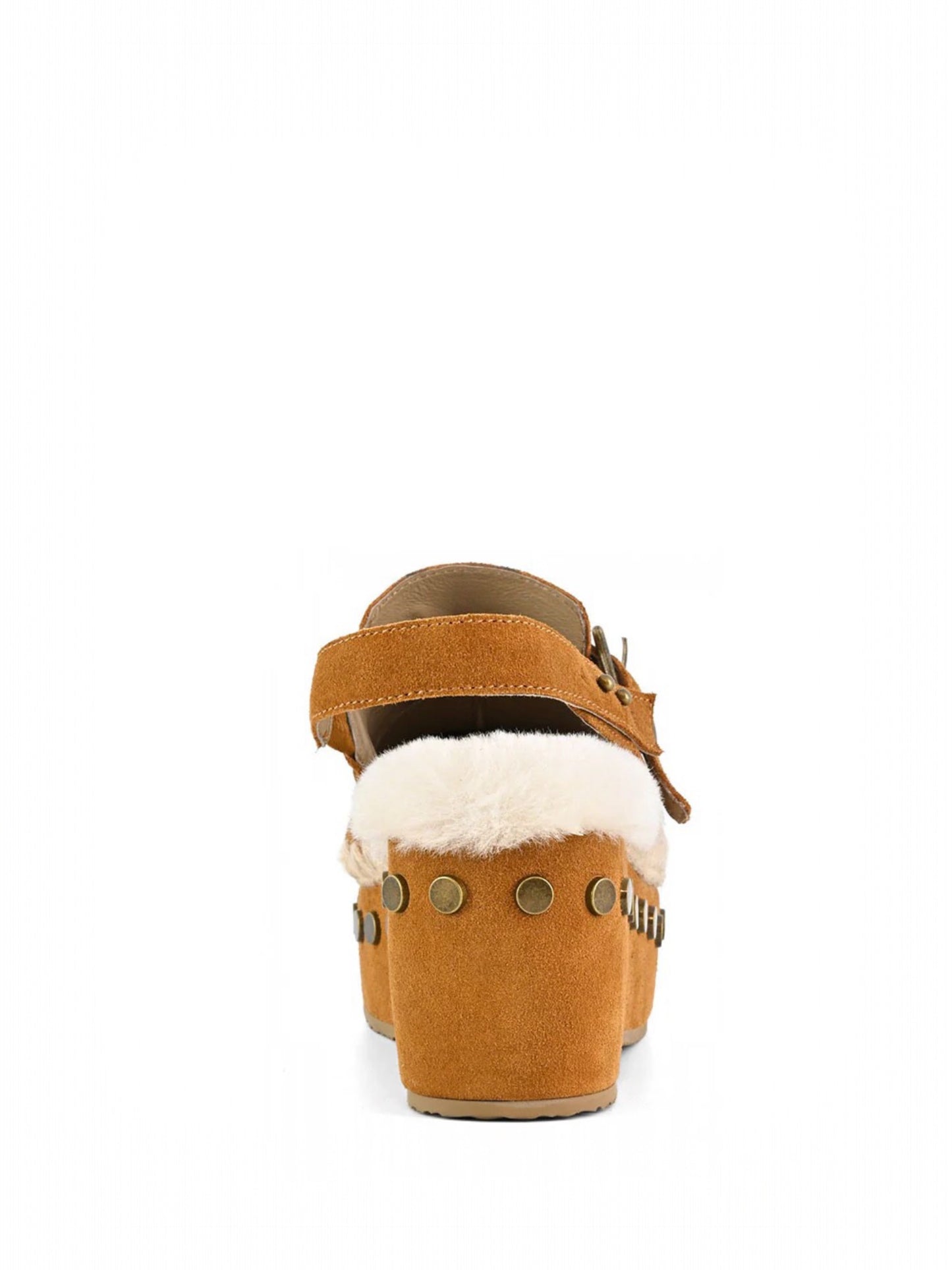 CLOG BACK STRAP ZUECO CARAMEL COFFEE