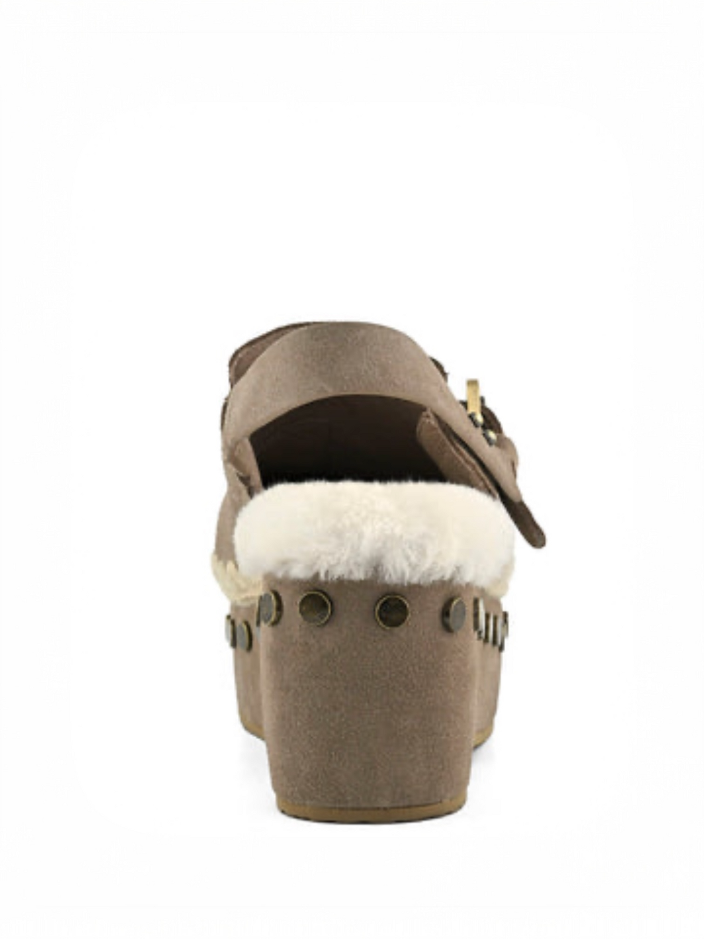 SUEDE CLOG BACK STRAP ELEPHANT GREY