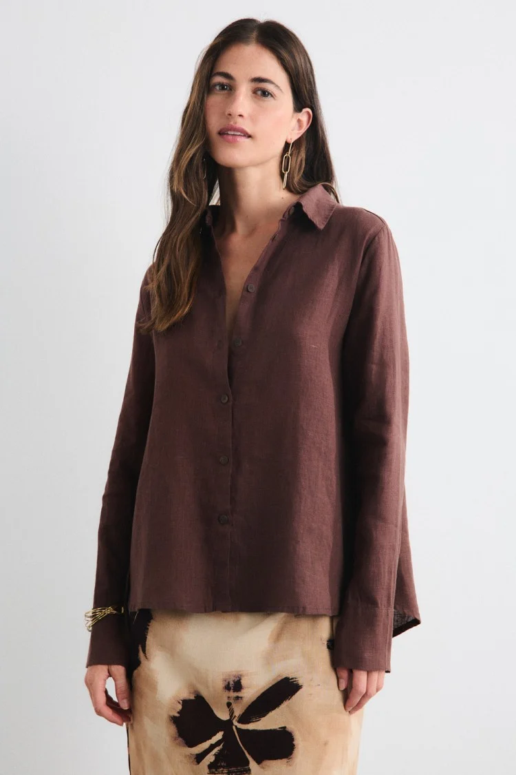 CAMISA AURORA MARRÓN