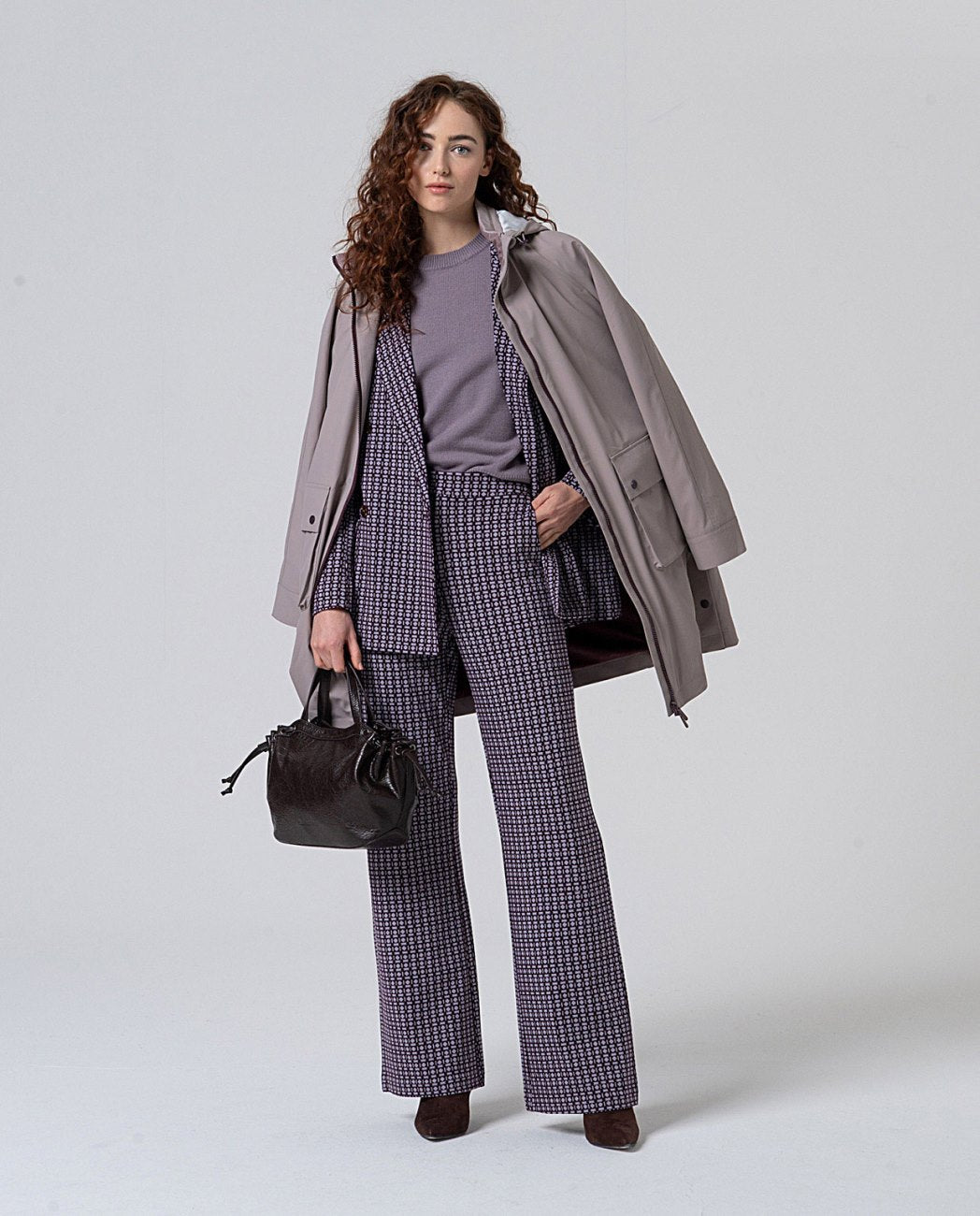 CHUBASQUERO IMPERMEABLE CON FORRO POLAR PIEDRA