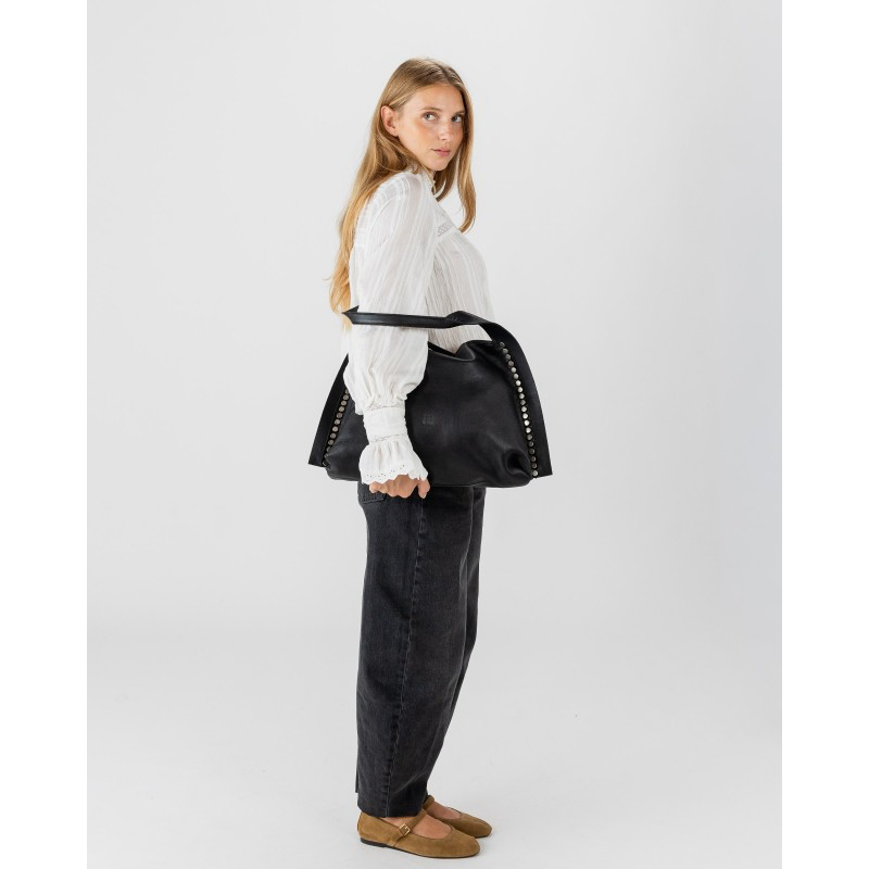 BOLSO DE HOMBRO VIENNA DE PIEL NEGRO