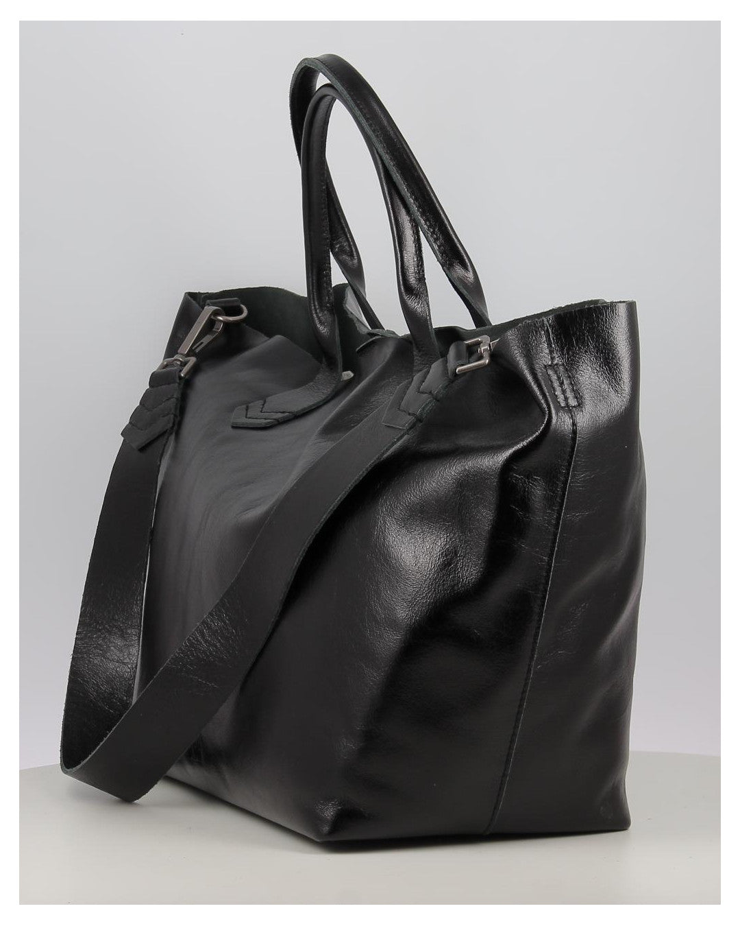 BOLSO DE MANO BELOIT DE PIEL NEGRO