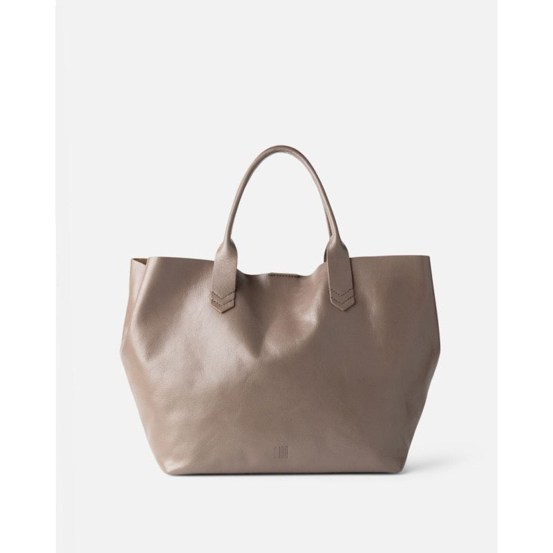BOLSO DE MANO BELOIT DE PIEL PIEDRA