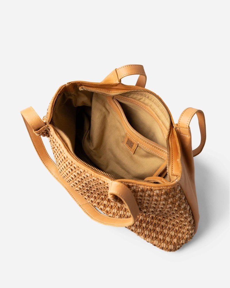 BOLSO DE HOMBRO MULLEN DE PIEL NATURAL
