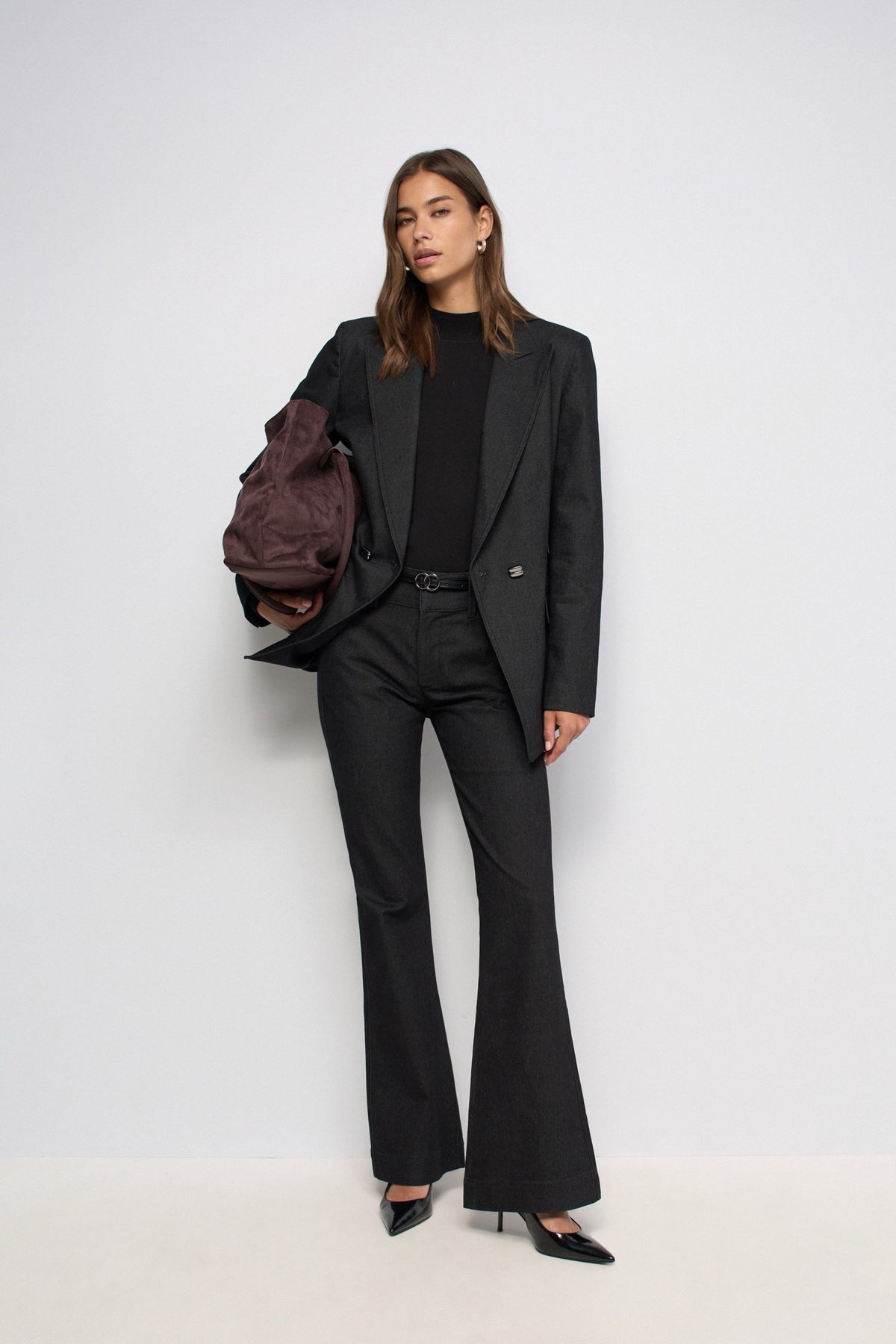 BLAZER DE DENIM NEGRO