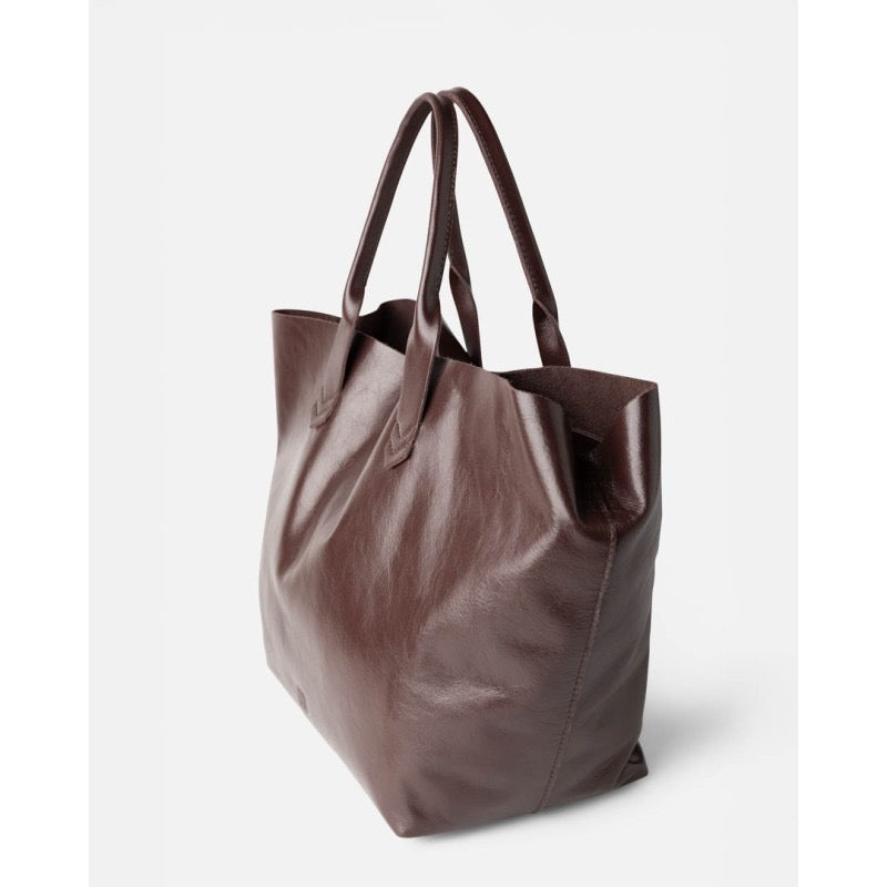 BOLSO DE MANO BELOIT DE PIEL MARRÓN OSCURO