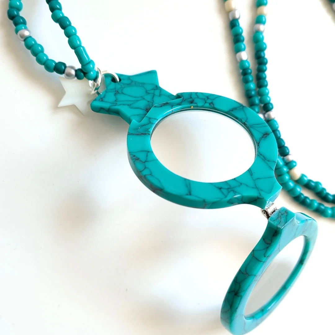 COLGANTE-GAFAS ESTRELLA TURQUESA