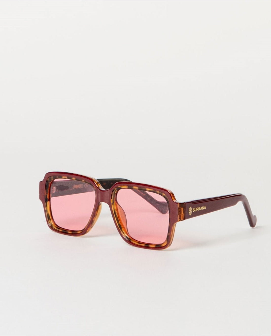 GAFAS DE SOL RECTANGULARES MODERNAS GRANATE