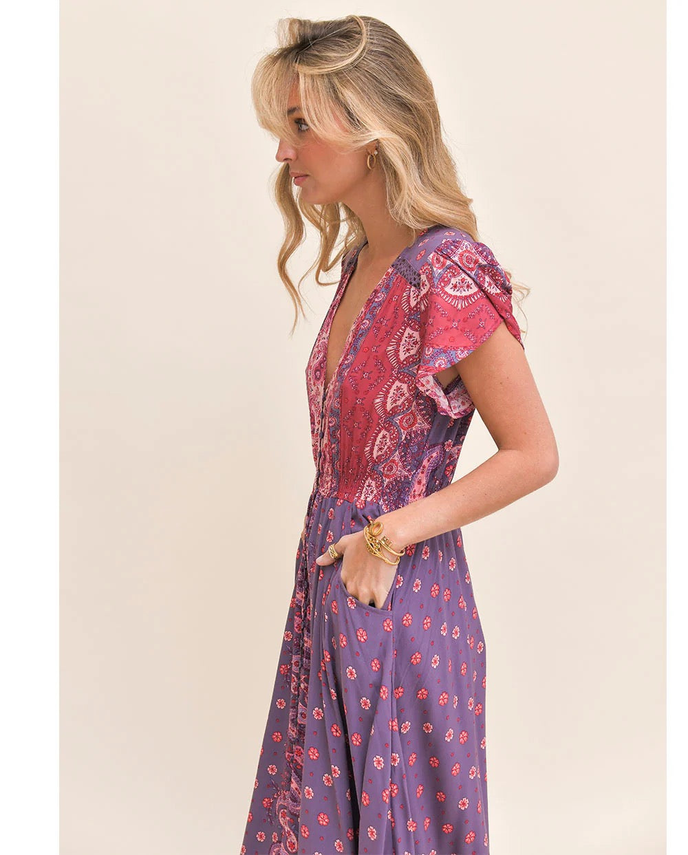 VESTIDO LARGO CARMEN ROSEWOOD