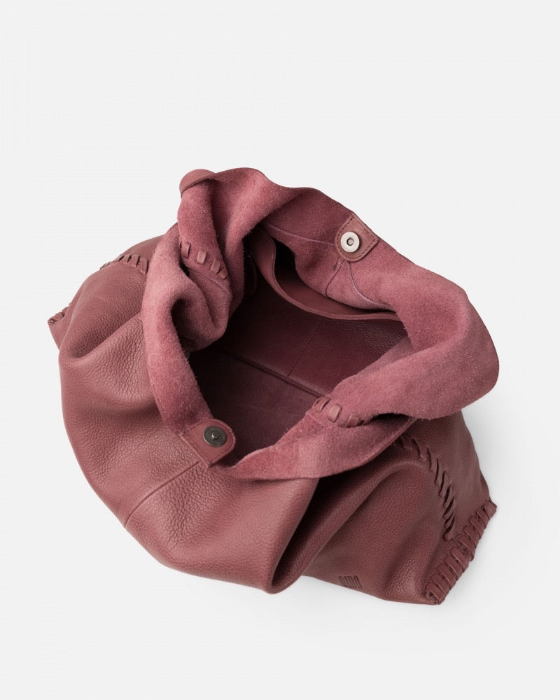 BOLSO DE HOMBRO STOCKTON DE PIEL MALVA