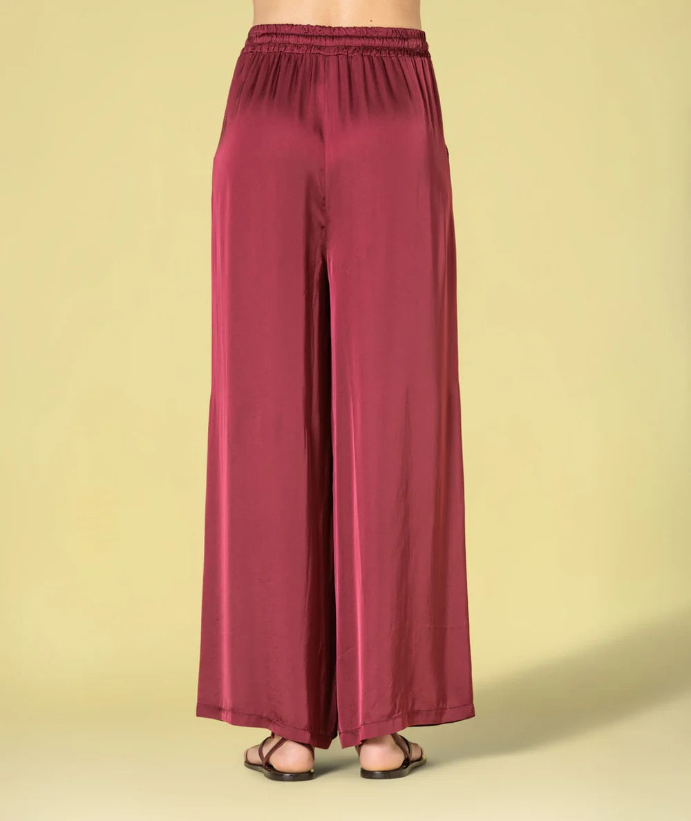 PANTALÓN SATINADO BURDEOS