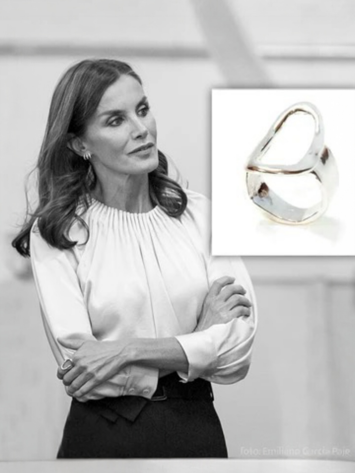 ANILLO REINA LETICIA PLATA