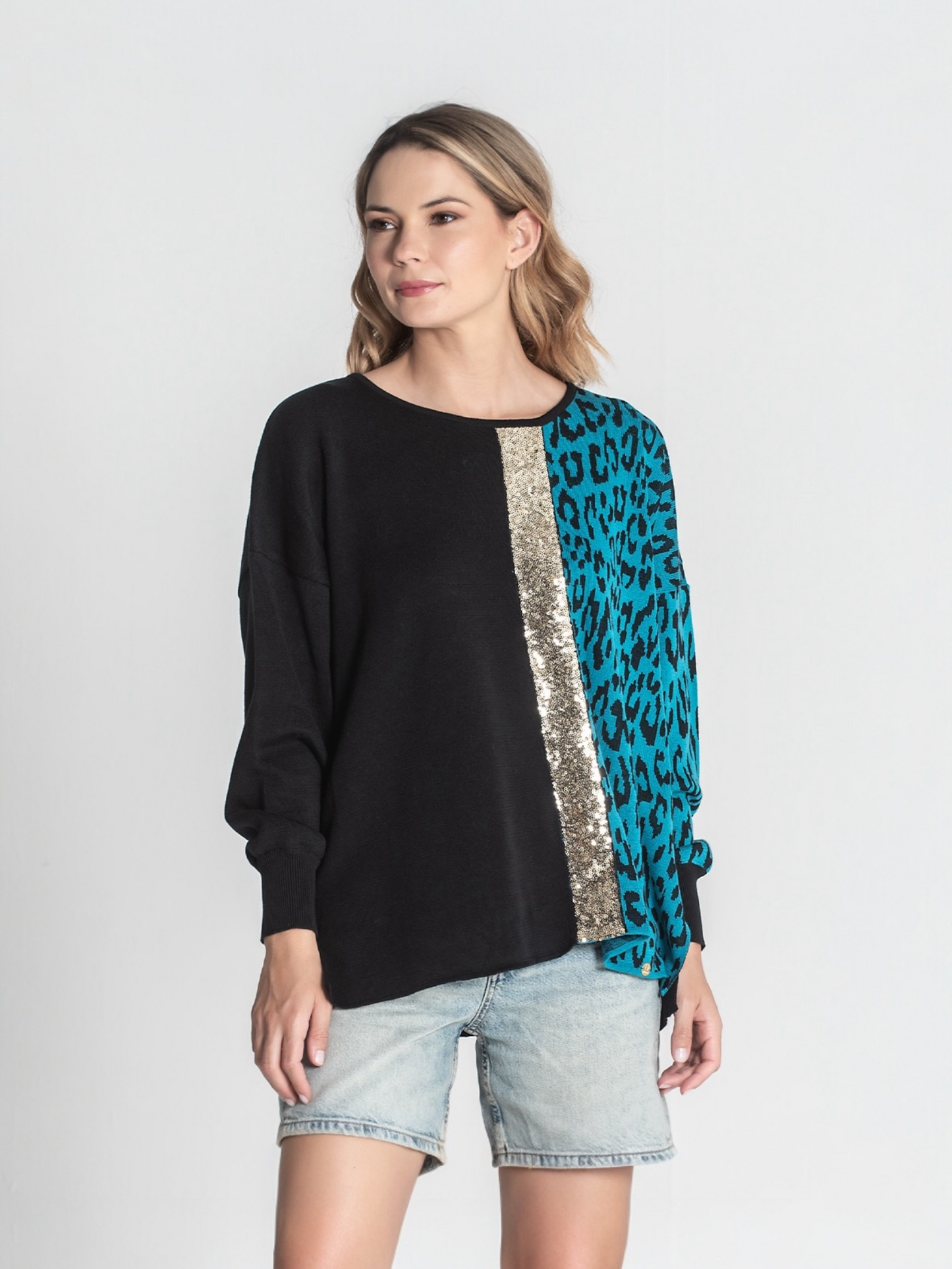 JERSEY ANIMAL PRINT NEGRO