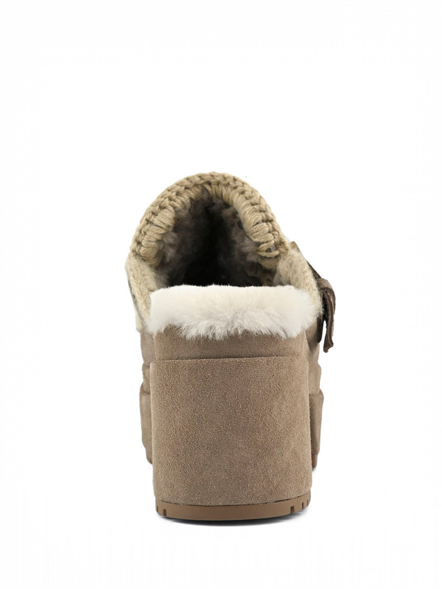 PLATFORM CLOG BUCKLE STRAP ELEPHANT GREY