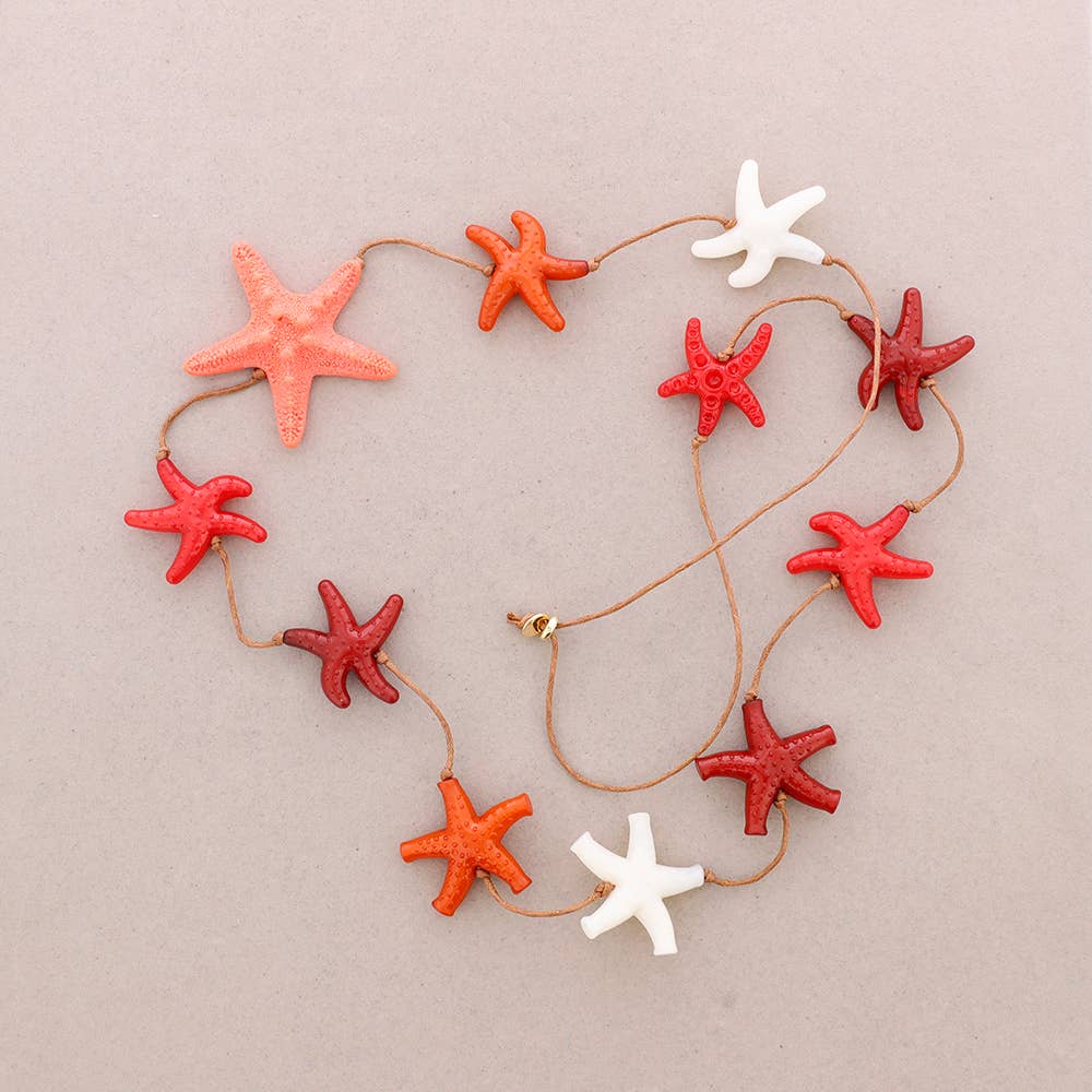 COLLAR ESTRELLAS CORALES