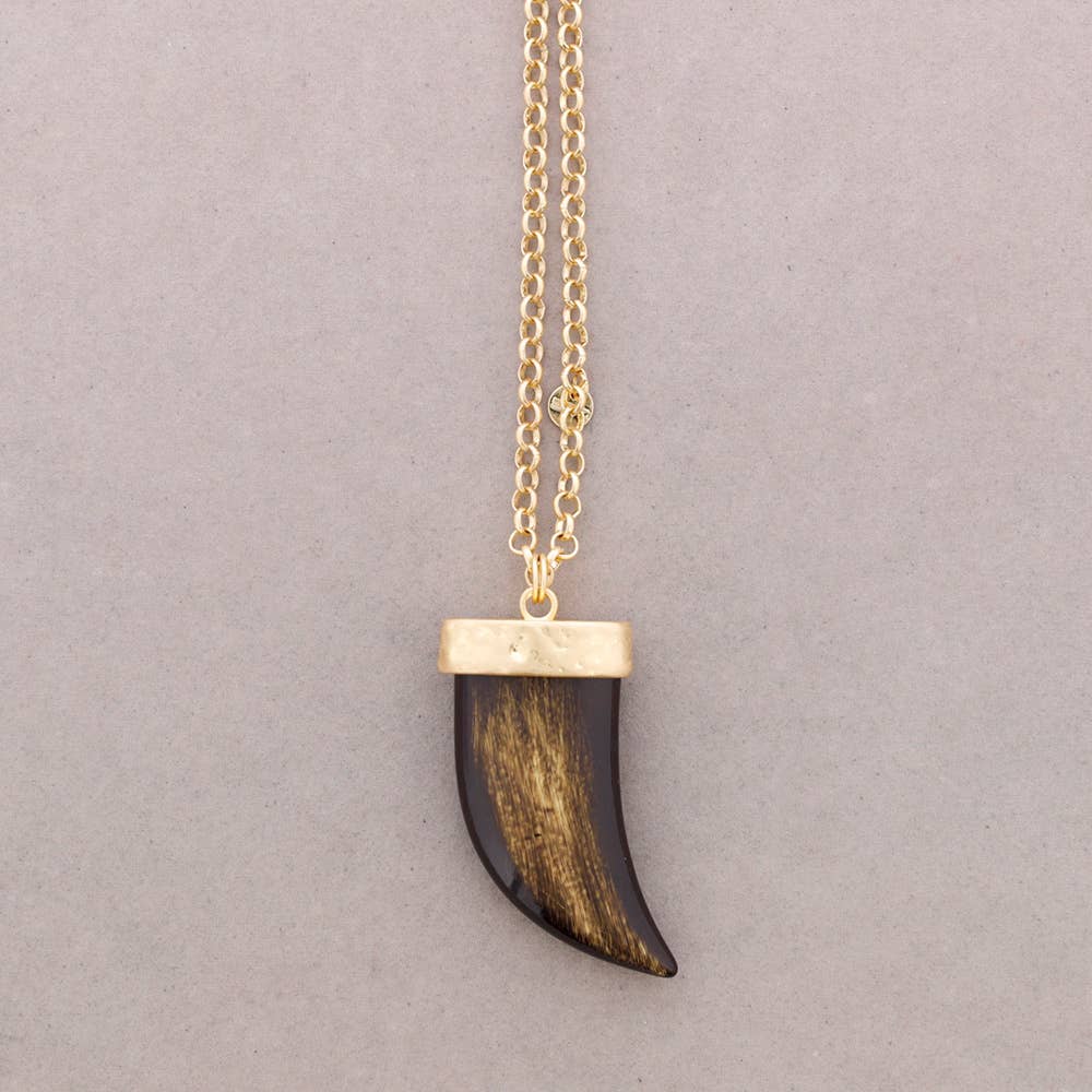 COLLAR CUERNO BROWN