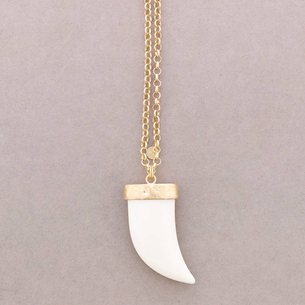 COLLAR CUERNO BEIGE