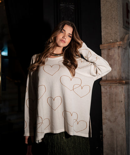 JERSEY CORAZONES BLANCO