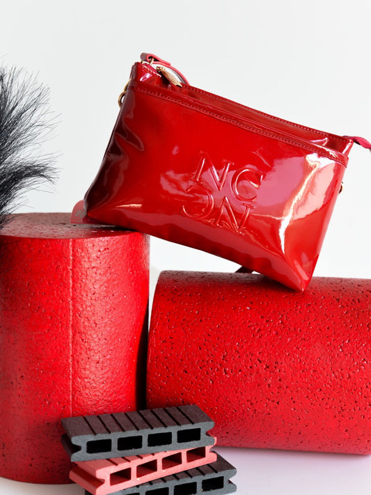 BANDOLERA CHAROL 2 CUERPOS ROJO