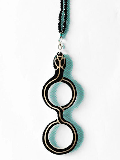 COLGANTE-GAFAS SERPIENTE ESMERALDA