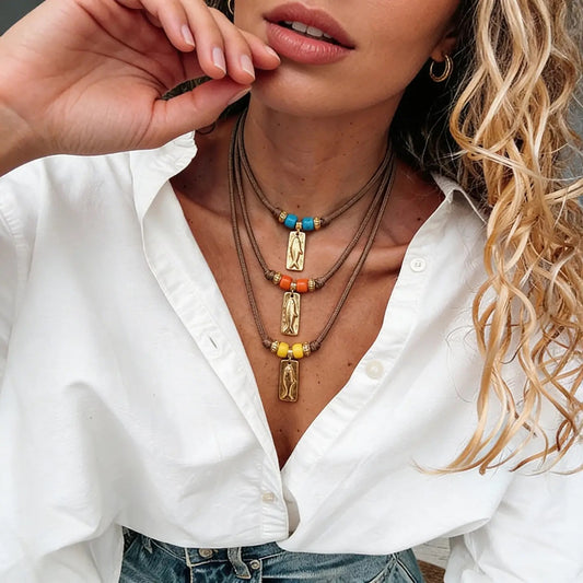 COLLAR CORDÓN PEZ DORADO NARANJA