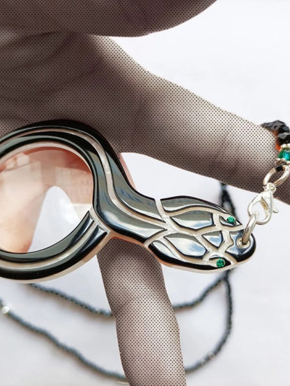 COLGANTE-GAFAS SERPIENTE ESMERALDA