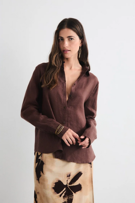 CAMISA AURORA MARRÓN