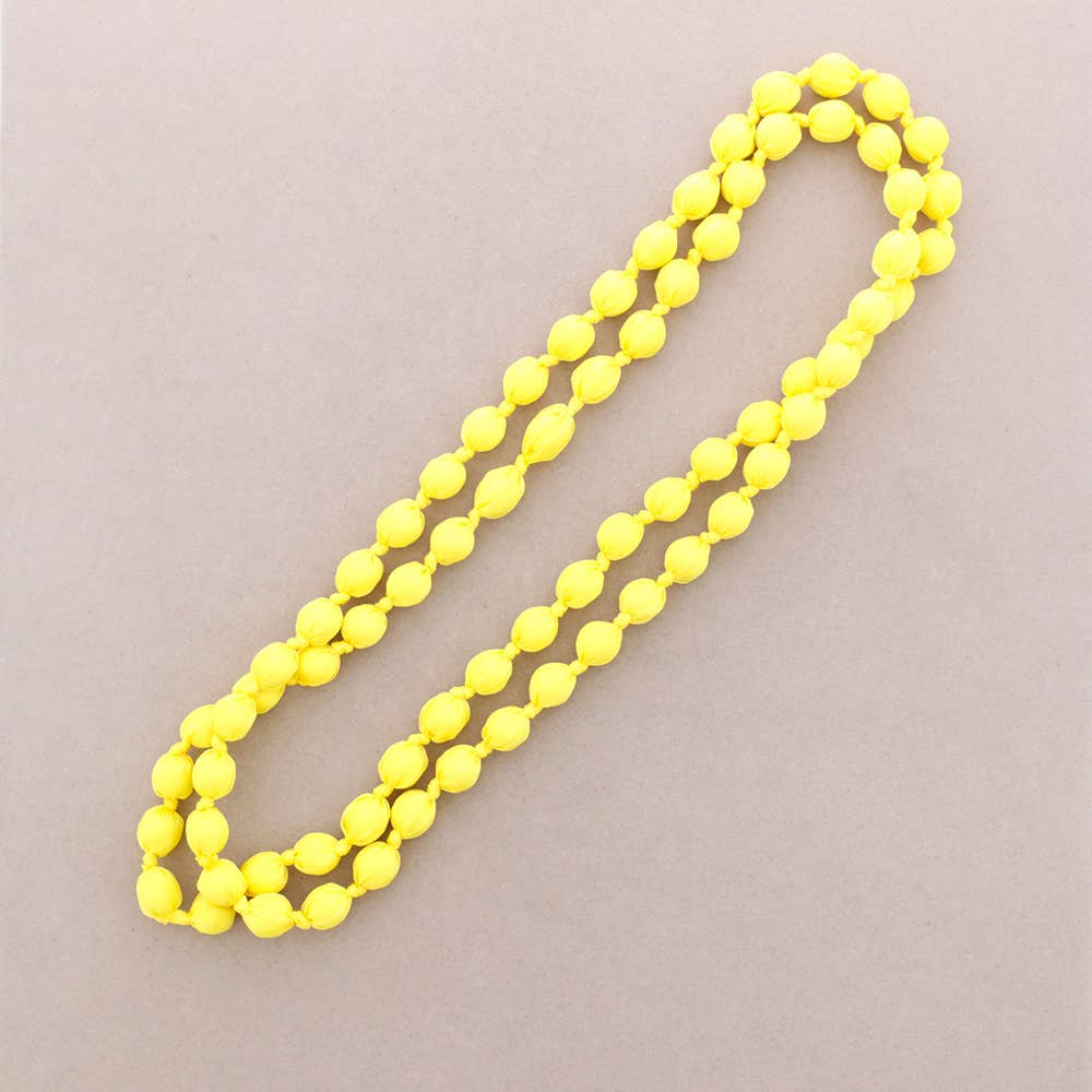 Collar Largo Bolas Forradas Tela 160Cm (A): Marrón