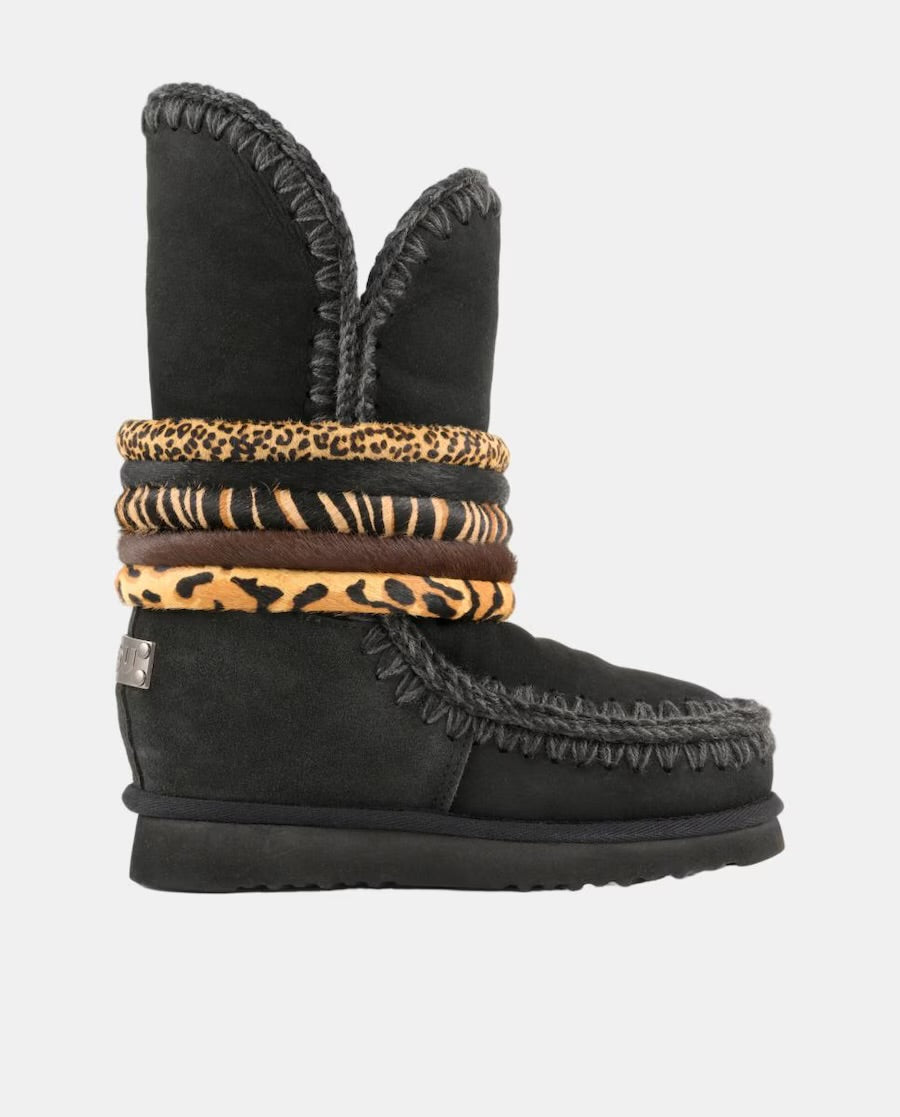 ESKIMO 24 BANGLE PONYSKIN NEGRO