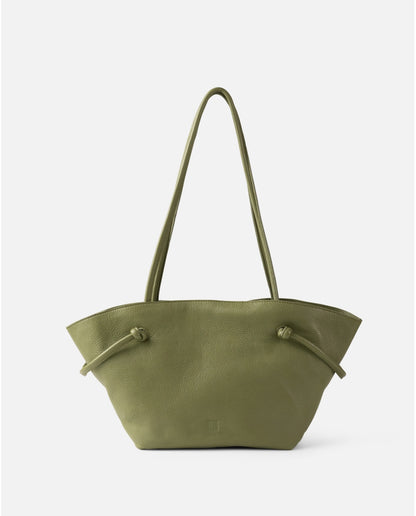 BOLSO DE HOMBRO MINOT DE PIEL VERDE