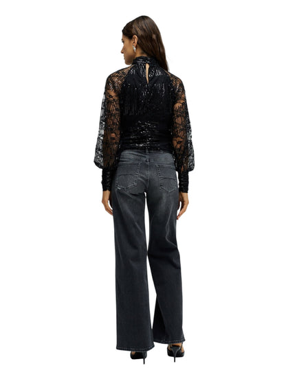 BLUSA LENTEJUELAS NEGRO