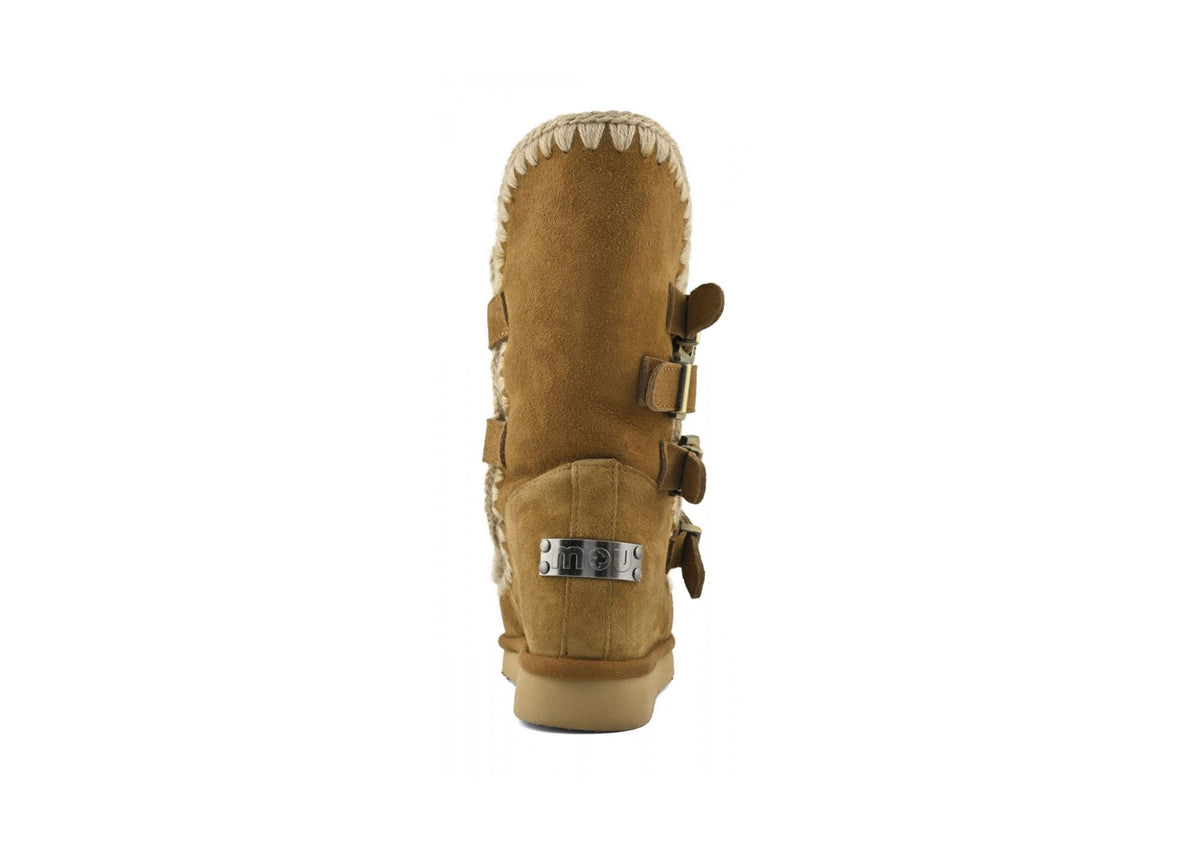 INNER WEDGE TALL BUCKLE STRAPS COGNAC