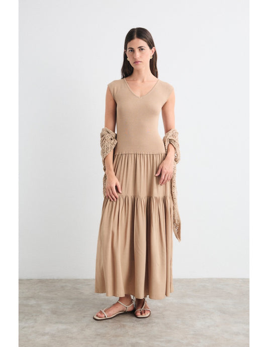 VESTIDO RASHAN BEIGE