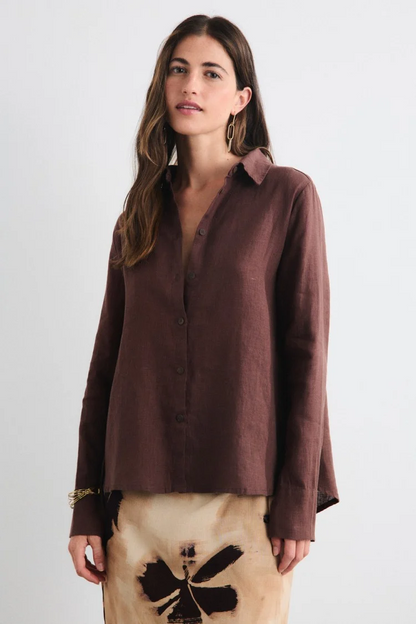 CAMISA AURORA MARRÓN