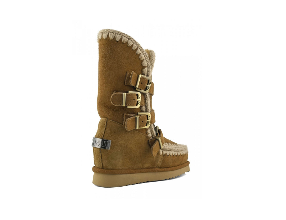 INNER WEDGE TALL BUCKLE STRAPS COGNAC