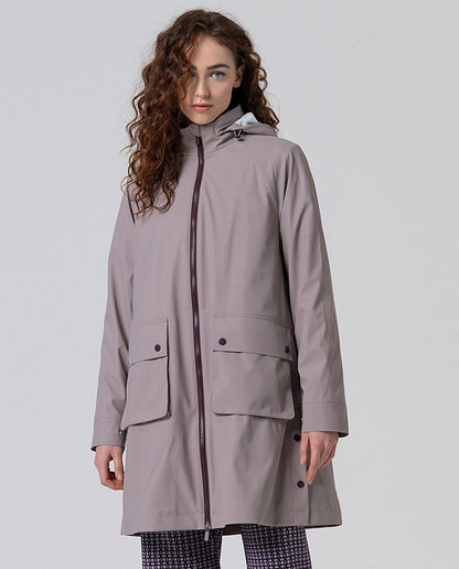 CHUBASQUERO IMPERMEABLE CON FORRO POLAR PIEDRA