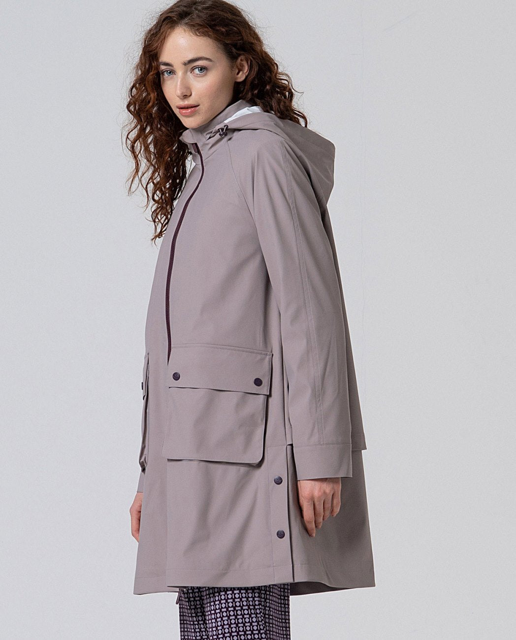 CHUBASQUERO IMPERMEABLE CON FORRO POLAR PIEDRA