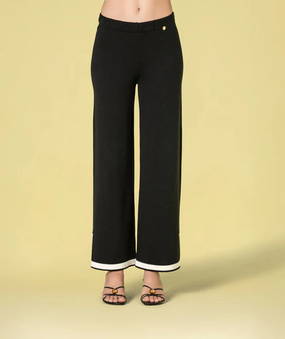 PANTALÓN DE PUNTO ABERTURAS NEGRO