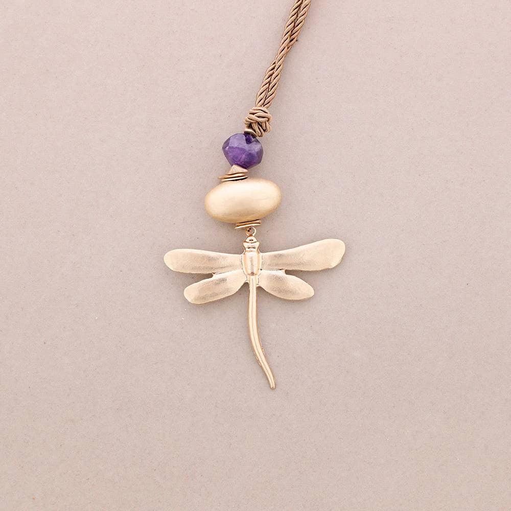 COLLAR LIBÉLULA MORADO