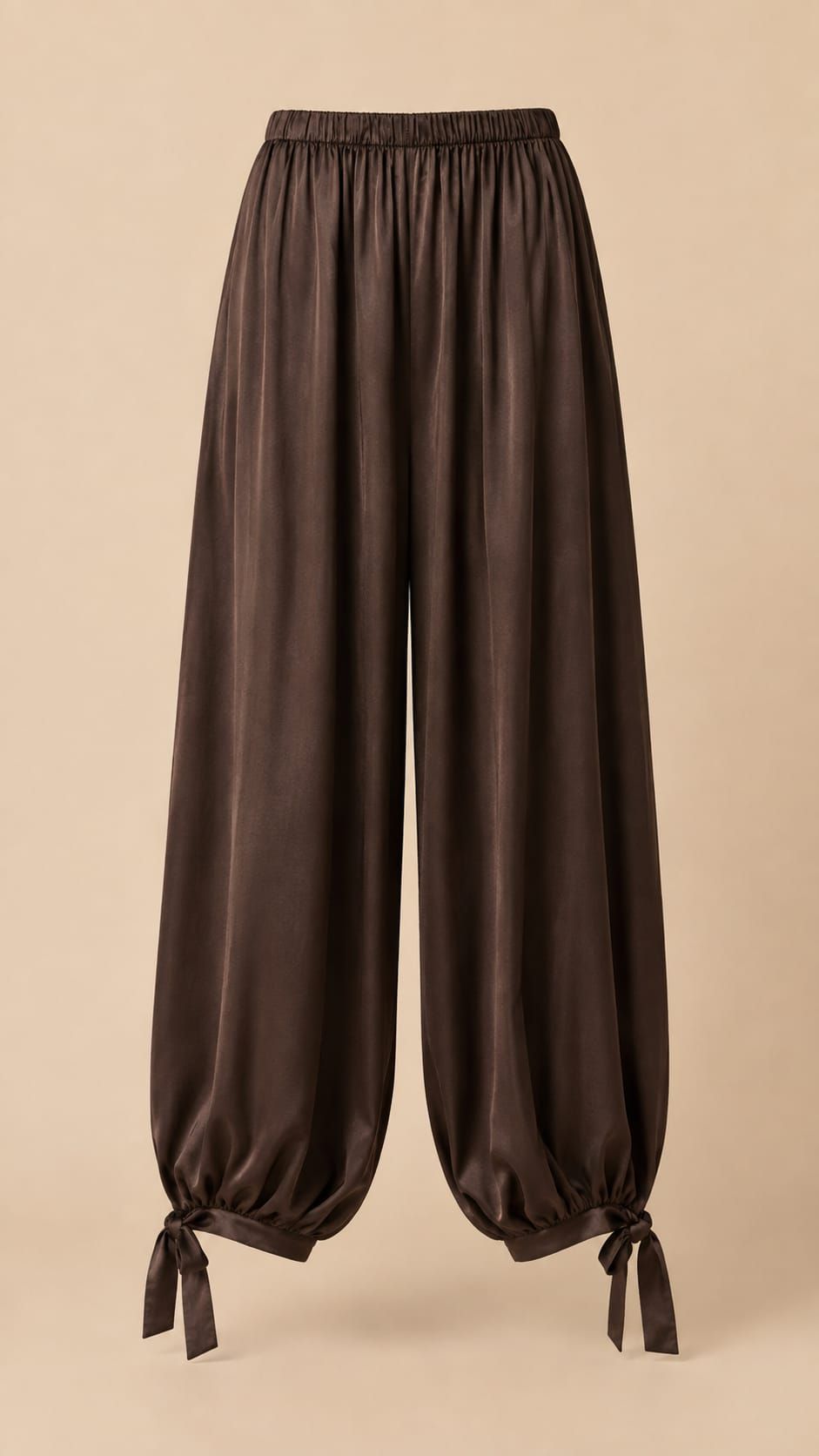 PANTALÓN RASO NUDOS MARRÓN