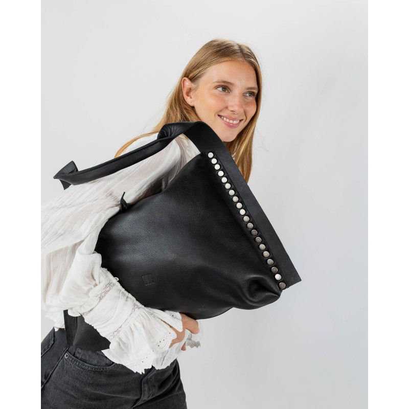 BOLSO DE HOMBRO VIENNA DE PIEL NEGRO