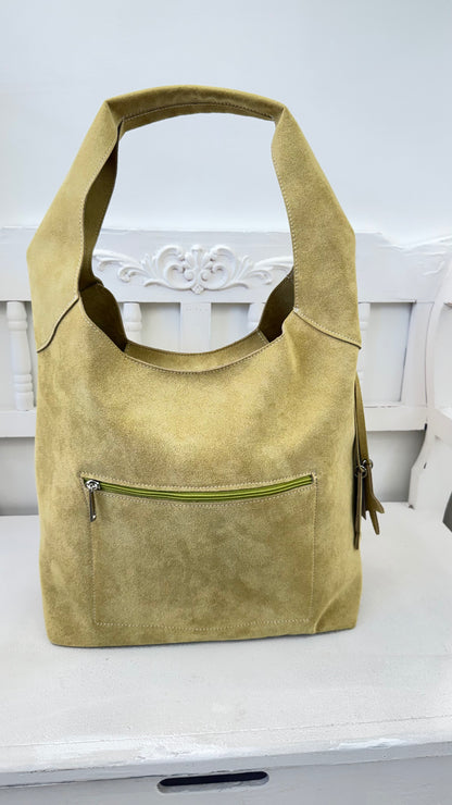 BOLSO DE HOMBRO LUPI PIEL SERRAJE VERDE