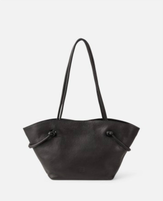 BOLSO DE HOMBRO MINOT DE PIEL NEGRO