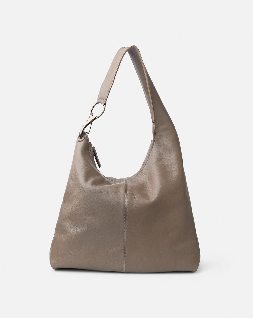 BOLSO DE HOMBRO JACKPOT DE PIEL TAUPE