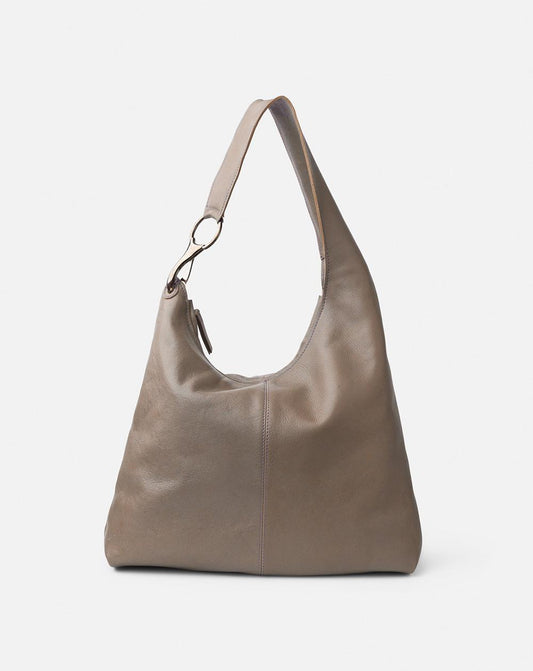 BOLSO DE HOMBRO JACKPOT DE PIEL TAUPE