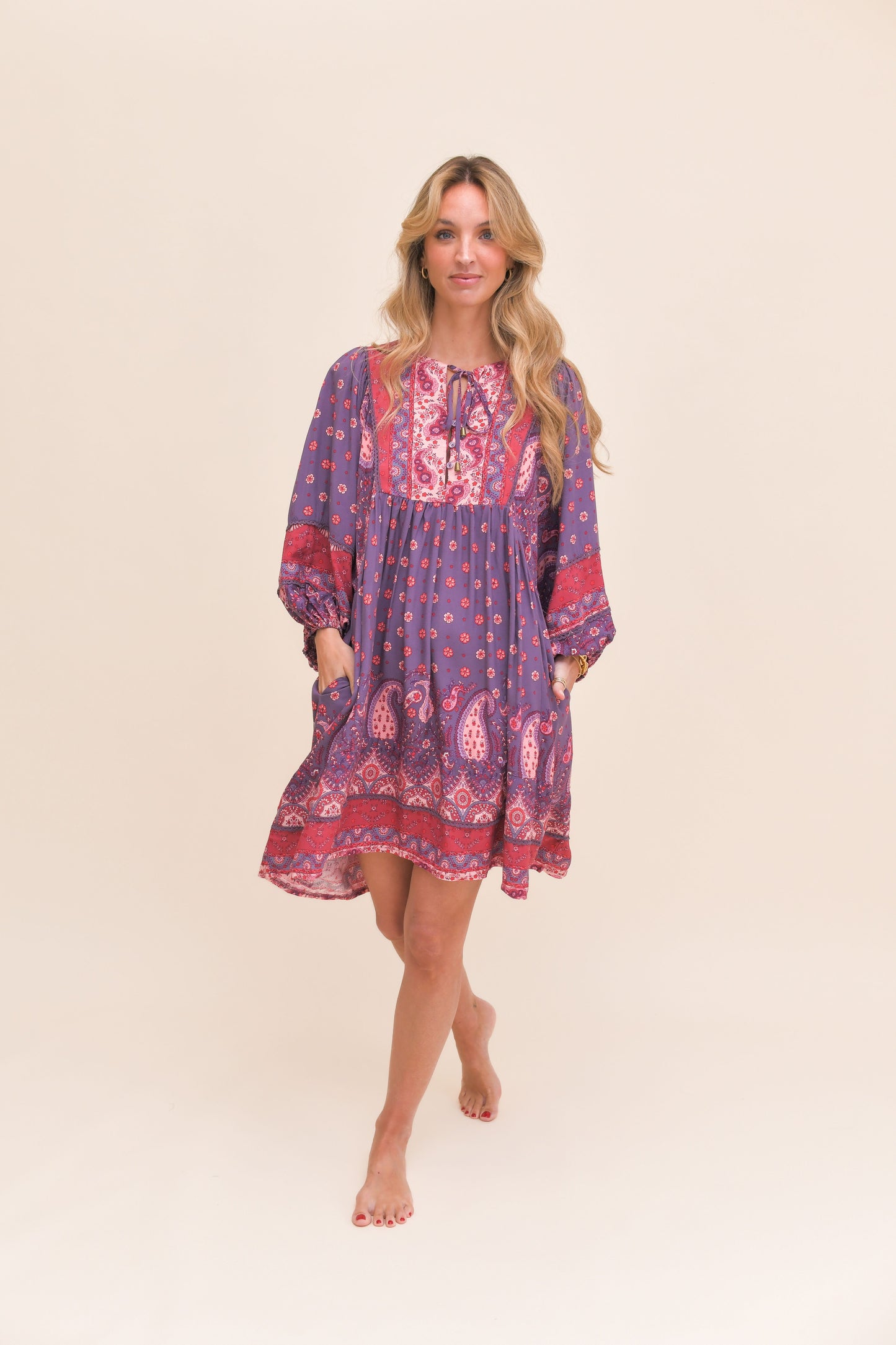 VESTIDO MIDI ADELA ROSEWOOD