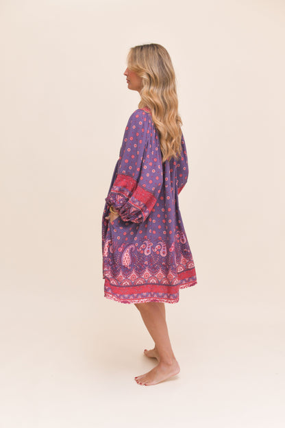 VESTIDO MIDI ADELA ROSEWOOD