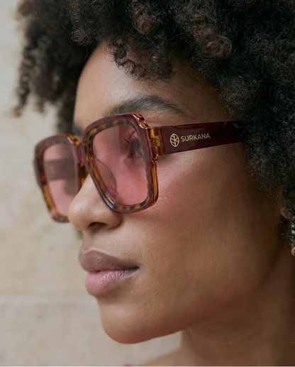 GAFAS DE SOL RECTANGULARES MODERNAS GRANATE